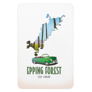Epping Forest Essex England kaart Magneet