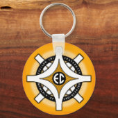 Epsilon Chi Gold Background Sleutelhanger (Voorkant)