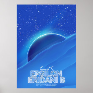 Epsilon Eridani b science fiction Reisposter Poster