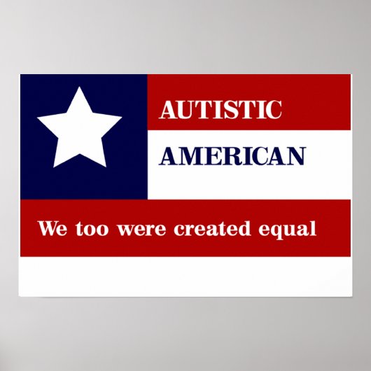 Equal Autistic American Poster (Voorkant)