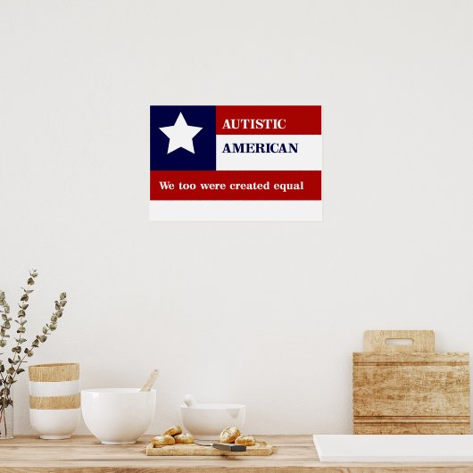 Equal Autistic American Poster (Keuken)