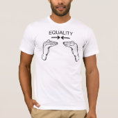 Equal Sign Language Human Equality T-Shirt (Voorkant)