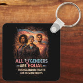 Equal Under Every Flag Sleutelhanger (Achterkant)