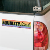 EQUALITY FIRST -.png Bumpersticker (Op Truck)