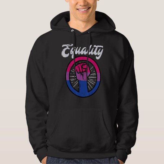 Equality Fist Bisexual Bi Pride Stuff Flag Lgbtq M Hoodie (Voorkant)