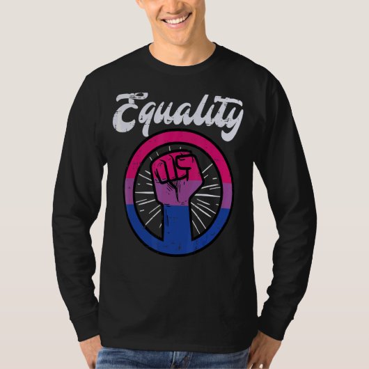 Equality Fist Bisexual Bi Pride Stuff Flag Lgbtq M T-shirt (Voorkant)