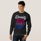 Equality Fist Bisexual Bi Pride Stuff Flag Lgbtq M Trui (Voorkant volledig)