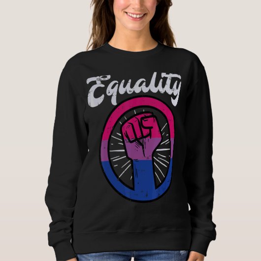 Equality Fist Bisexual Bi Pride Stuff Flag Lgbtq M Trui (Voorkant)