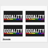 Equality Gay Pride Rechthoekige Sticker (Vel)