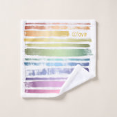Equality Love Rainbow Brush Strokes LGBTQ ID656 (Gant de toilette)