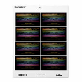 Equality Love Rainbow Brush Strokes LGBTQ ID656 Etiket (Full Sheet)