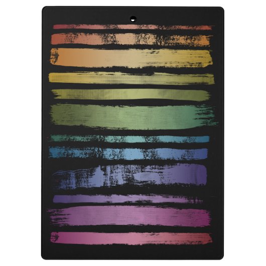 Equality Love Rainbow Brush Strokes LGBTQ ID656 Klembord (Achterkant)