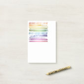 Equality Love Rainbow Brush Strokes LGBTQ ID656 Post-it® Notes (Op bureau)