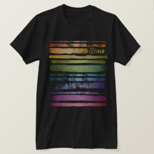 Equality Love Rainbow Brush Strokes LGBTQ ID656 T-shirt