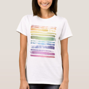 Equality Love Rainbow Brush Strokes LGBTQ ID656 T-shirt