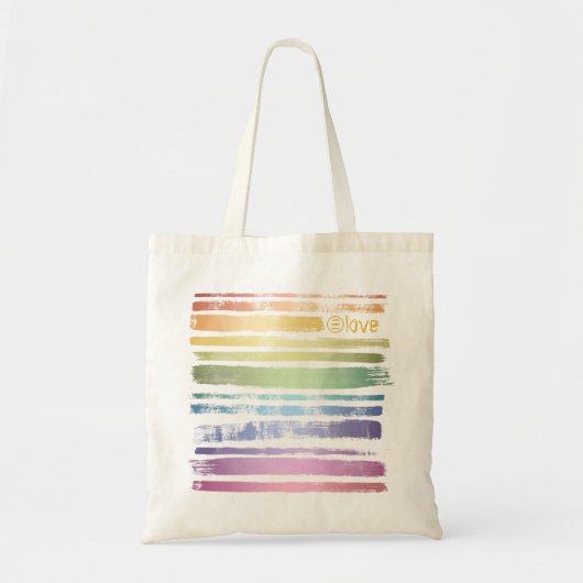 Equality Love Rainbow Brush Strokes LGBTQ ID656 Tote Bag (Voorkant)
