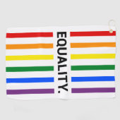 Equality Pride Rainbow Golfhanddoek (Horizontaal)