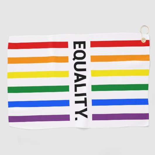 Equality Pride Rainbow Golfhanddoek (Horizontaal)