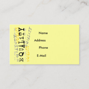 Equality Profile Card Visitekaartje