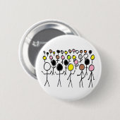 Equality Stickmen Ronde Button 5,7 Cm (Voorkant /achterkant)