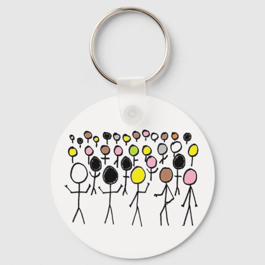 Equality Stickmen Sleutelhanger (Voorkant)