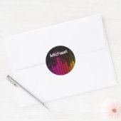 Equalizer Disco Lights Music Volume Personalised Ronde Sticker (Envelop)