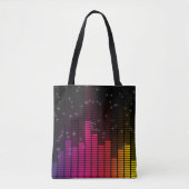 Equalizer Disco verlicht Music Volume Crossbody Ba Draagtas (Voorkant)