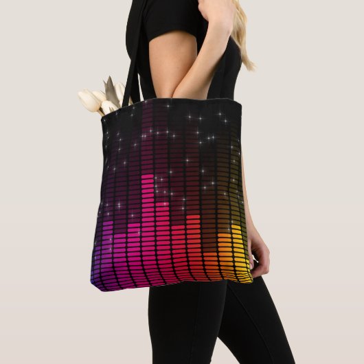 Equalizer Disco verlicht Music Volume Crossbody Ba Draagtas (Dichtbij)