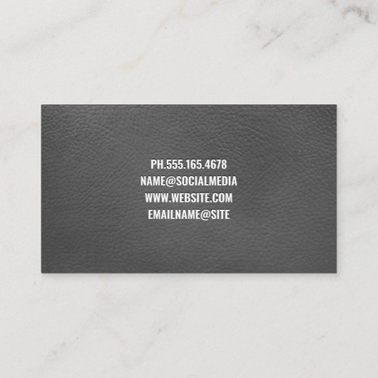 Equalizer lichte achtergrond | Lederen achtergrond Visitekaartje (Achterkant)