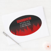 Equalizer Red Sound Bars Promotionele Sticker (Envelop)