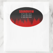 Equalizer Red Sound Bars Promotionele Sticker (Tas)