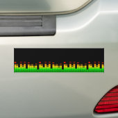 Equalizer Vibes from the Beat of DJ Music Black Bumpersticker (Op auto)