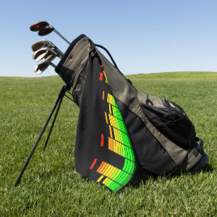 Equalizer Vibes from the Beat of DJ Music Black Golfhanddoek