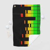 Equalizer Vibes from the Beat of DJ Music Black Golfhanddoek (Insitu)