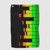 Equalizer Vibes from the Beat of DJ Music Black Golfhanddoek (Voorkant)