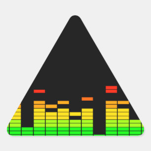 Equalizer Vibes from the Beat of DJ Music decor Driehoek Sticker