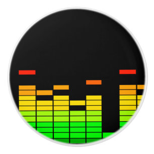 Equalizer Vibes from the Beat of DJ Music Keramische Knop