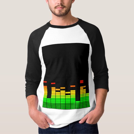 Equalizer Vibes from the Beat of DJ Music T-shirt (Voorkant)