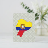 Equateur Carte du drapeau taille réelle (Debout devant)