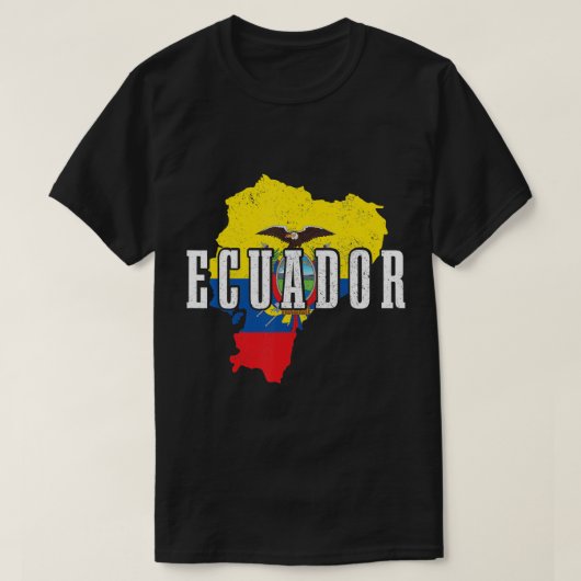 Equateur Carte Fierté Drapeau Equatorien T-shirt (Design devant)