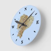 Equateur Carte Horloge (Angle)