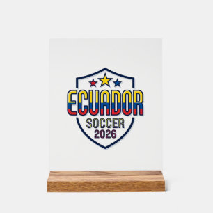Équateur Football 2026 Football Gras Typographie P