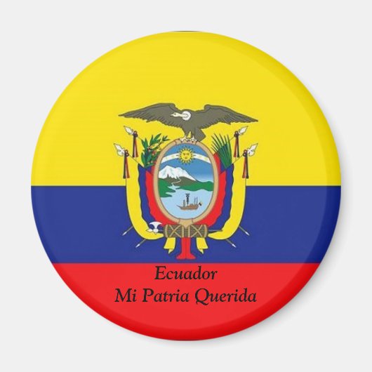 Équateur Mi Patria Querida aimant (Devant)