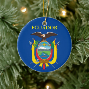 Equateur Ornement de Noël en céramique