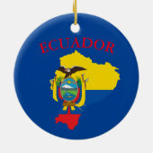 Equateur Ornement de Noël en céramique (Dos)