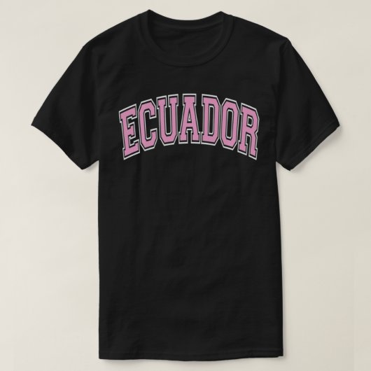 Equateur Style Varsity Pink Tet Pullover (Design devant)