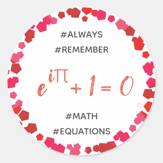 Équation mathématique - Sticker enseignant/étudian (Devant)