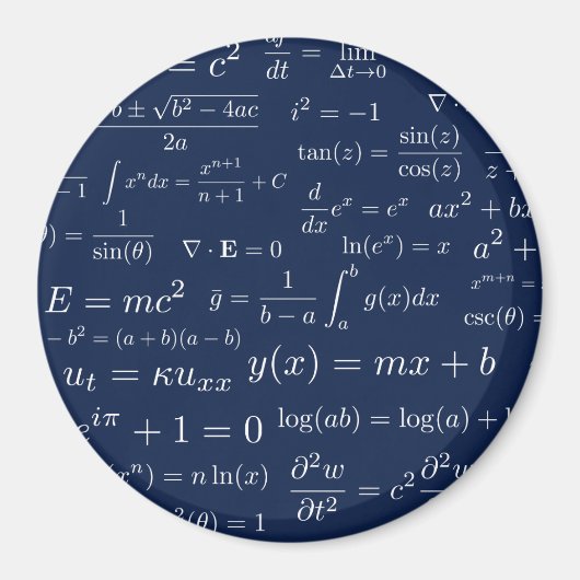 Equations de mathématiques et de magnet de science (Devant)