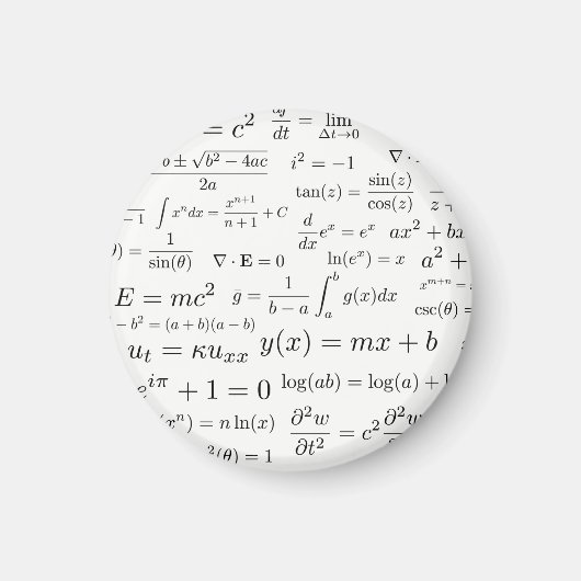Equations de mathématiques et de magnet de science (Devant)
