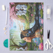 "Equations in Bloom" – A Digital Portrait Tissuepapier (Craft)